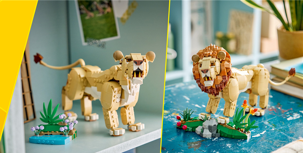 Stavebnica LEGO® Creator 3 v 1 31386 Divoké zvieratá: Majestátny lev Aplikácia LEGO Builder uľahčuje stavanie a umožňuje školákom postupne objavovať všetky tri varianty modelu.
