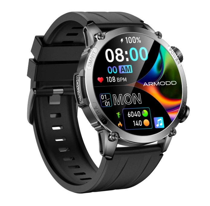 Inteligentné hodinky ARMODD Silentwatch 7 Pro GPS s kovovým řemínkem + silikonový řemínek čierne