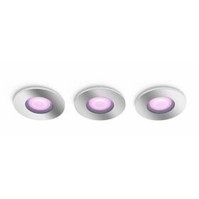 Vestavné svítidlo Philips Hue Xamento bodové 3ks (8719514355392) chrom