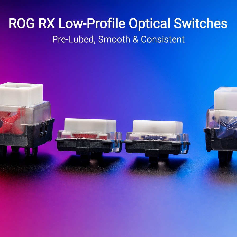 Klávesnica Asus FALCHION RX Low profile (ROG NX Snow) - US biela Klávesnica Asus FALCHION RX Low profile (ROG NX Snow) - US biela