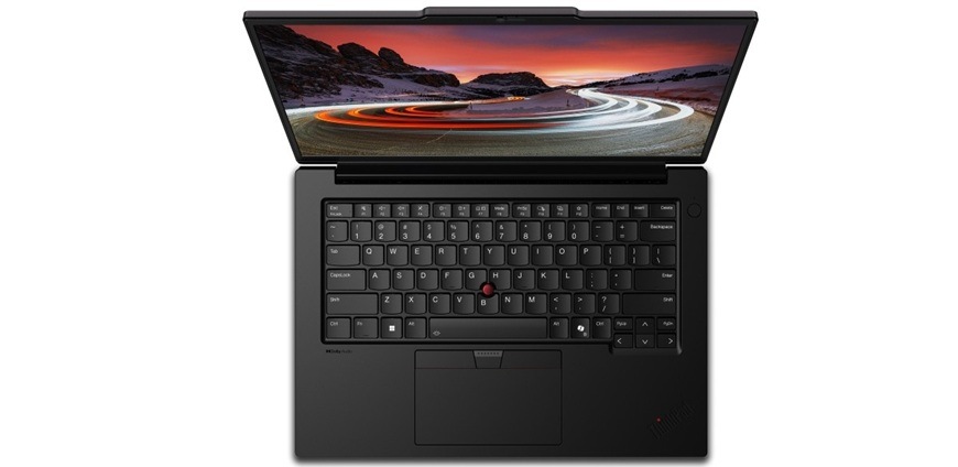 Notebook Lenovo ThinkPad P16s Gen 4 čierny Detail obrázku notebooku.