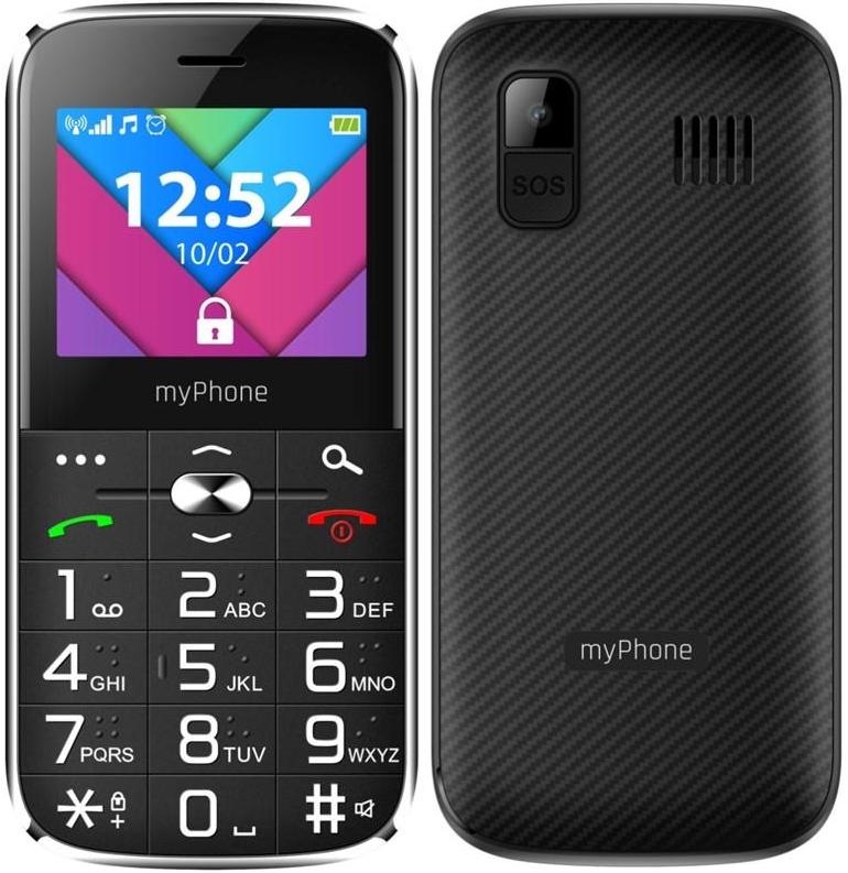 Mobilný telefón myPhone Halo C Senior čierny