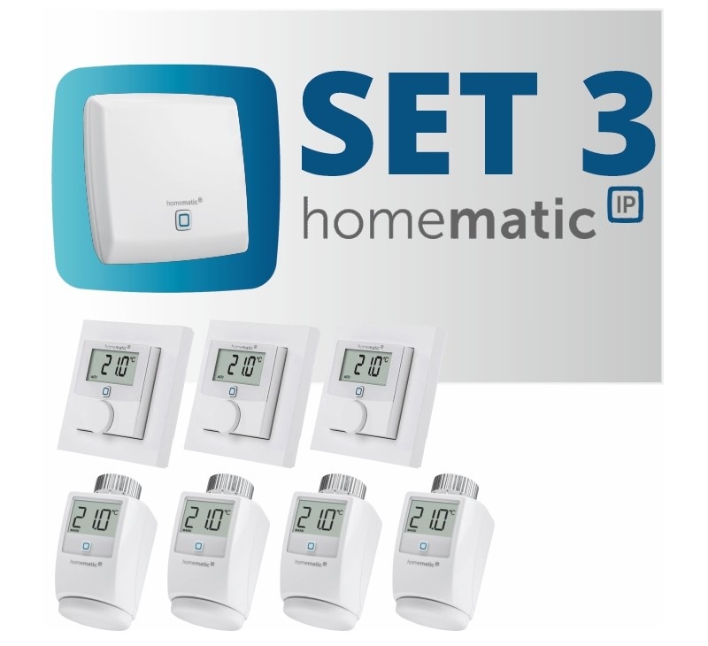 Kompletný set Homematic IP riadenie vykurovania, set3 Kompletný set Homematic IP riadenie vykurovania, set3