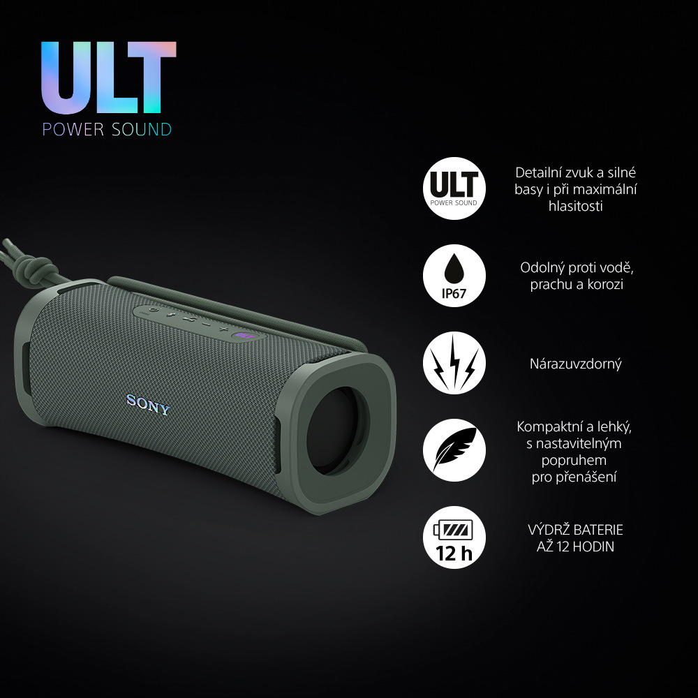Prenosný reproduktor Sony ULT FIELD 1 sivý/zelený Prenosný reproduktor Sony ULT FIELD 1, zelená