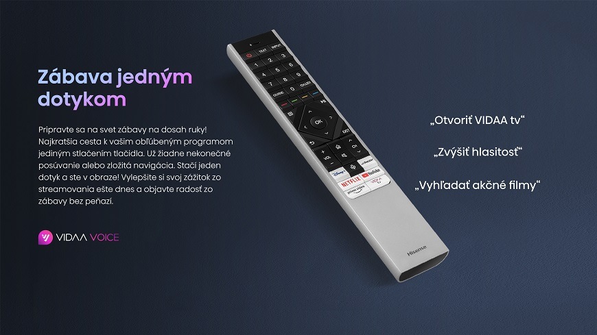Televízor Hisense 65U7KQ Televízia Hisense 65U7KQ, Jednoduché ovládanie