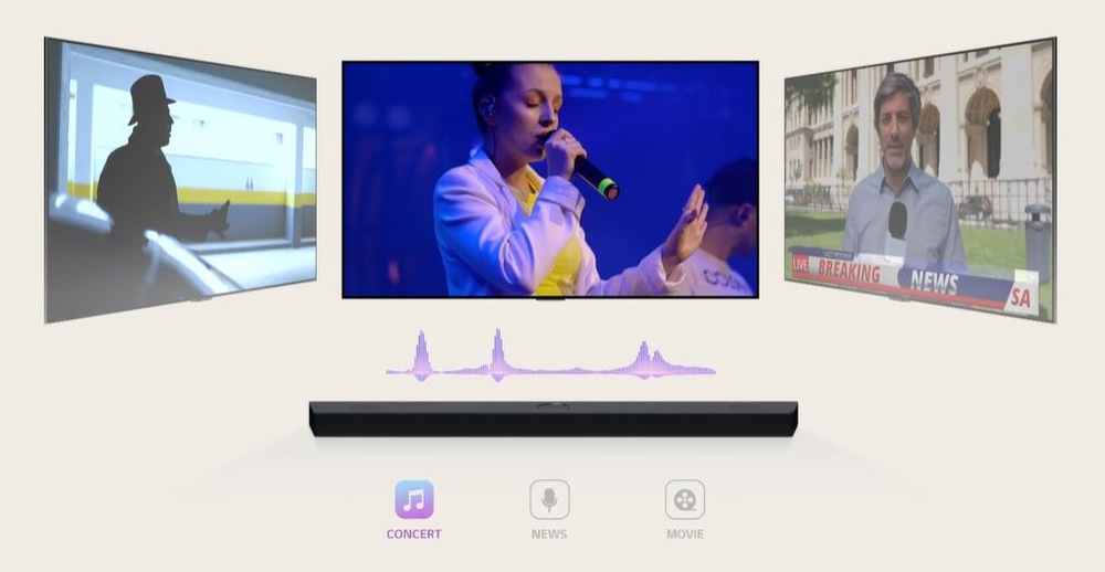 Soundbar LG S60T čierny Soundbar LG S60T AI sound Pro