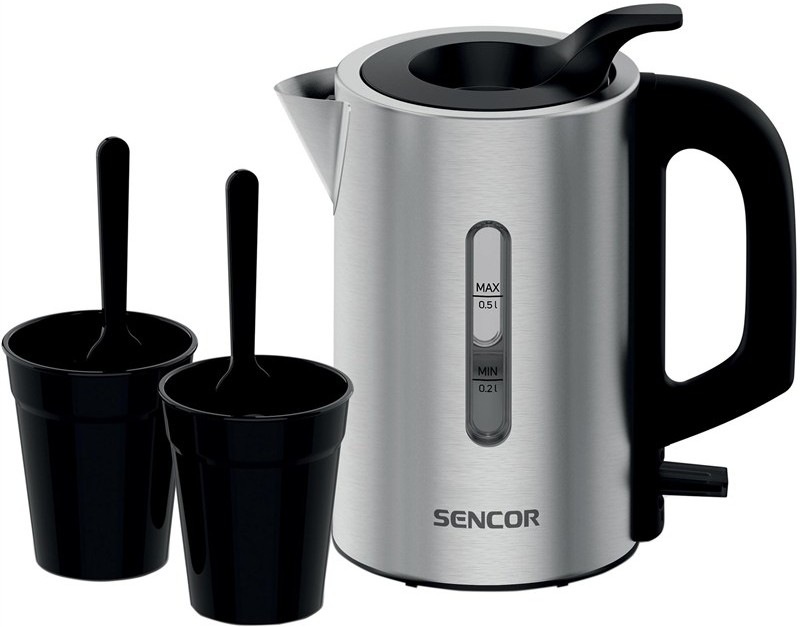 Cestovná rýchlovarná kanvica Sencor SWK 170SS s objemom 0,5 l