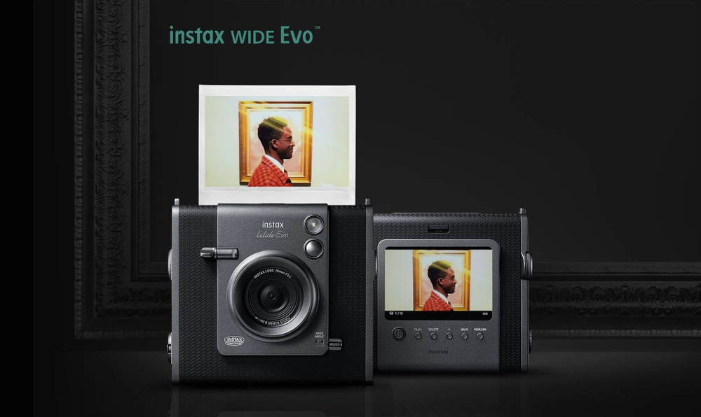 Instantný fotoaparát Fujifilm Instax WIDE EVO čierny/sivý Instantný fotoaparát Fujifilm Instax WIDE EVO čierny/sivý