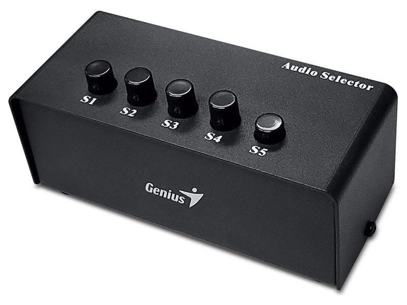 Prepínač Genius Stereo Switching Box čierny