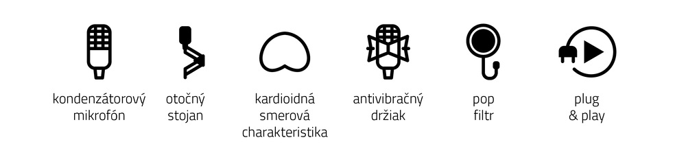 Mikrofón Niceboy VOICE Handle čierny