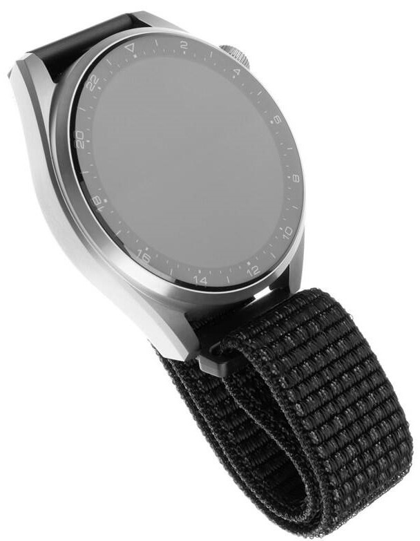 Remienok FIXED Nylon Strap so šírkou 20mm pre smartwatch, reflexný čierny