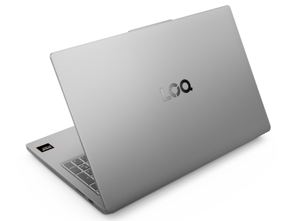 Notebook Lenovo LOQ 15ARP10E + Game Pass predplatné na 3 mesiace sivý Pootvorený notebook Lenovo LOQ 15ARP10E zozadu