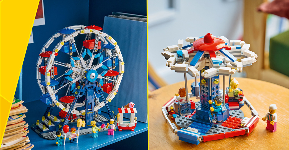 Stavebnica LEGO® Creator 3 v 1 31389 Kultovní ruské kolo Štyri minifigúrky umožnia deťom usadzovať postavy do atrakcií a vymýšľať vlastné lunaparkové dobrodružstvá.