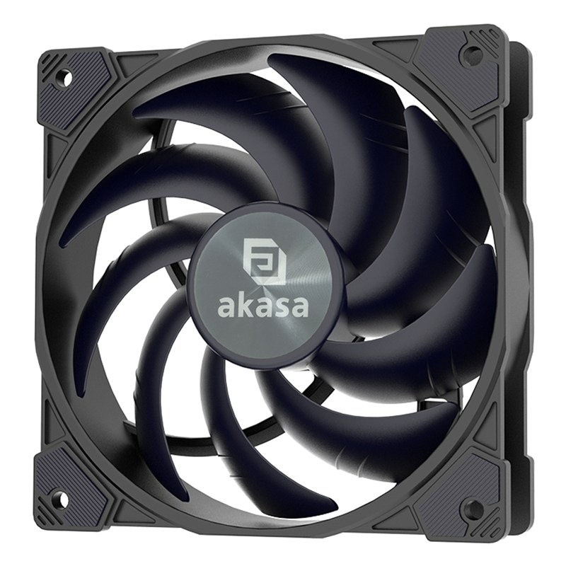 Ventilátor AKASA Black Two Ball Bearing, 120 mm, PWM čierny