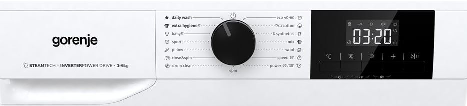 Práčka Gorenje W3NGPI61SAS - detail predného panelu