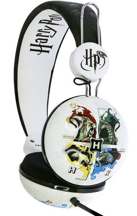 Slúchadlá OTL Technologies Harry Potter Hogwarts Crest Tween Dome čierna/biela