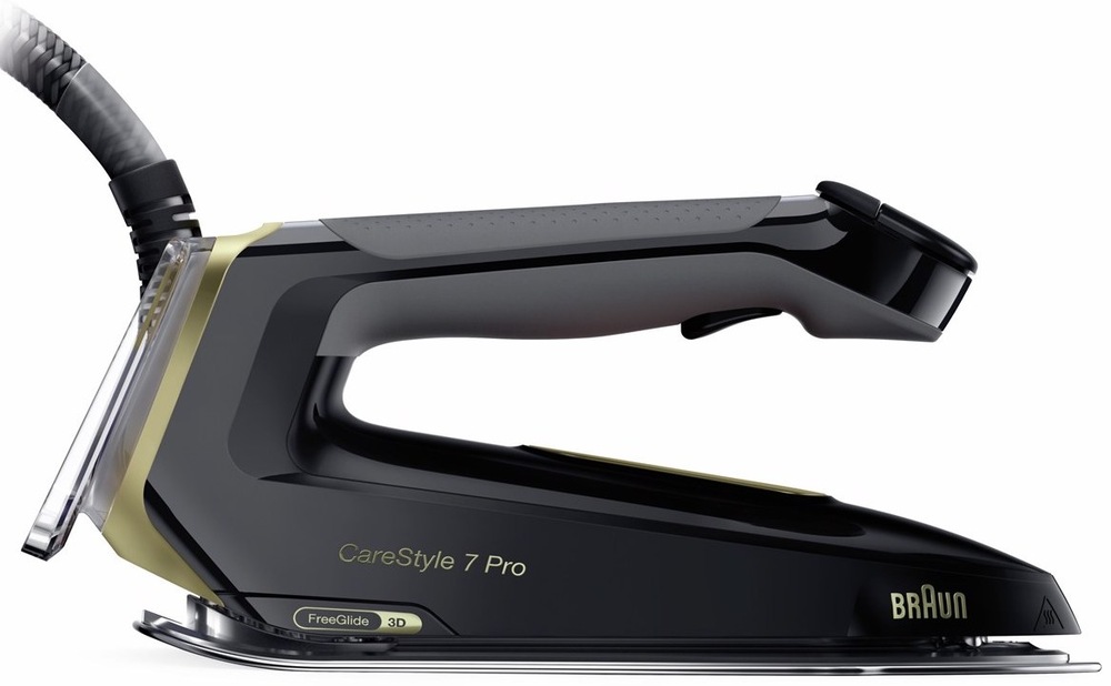 Žehliaci systém Braun CareStyle 7 IS7298CP čierny Žehliaci systém Braun CareStyle 7 Pro so základňou, ovládacími tlačidlami a funkciou EasyLock