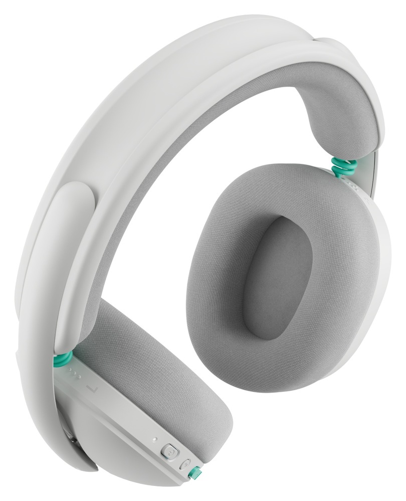 Detailný pohľad na headset Logitech G325 LIGHTSPEED Wireless s mäkkými náušníkmi a polstrovaným hlavovým mostom na bielom pozadí.