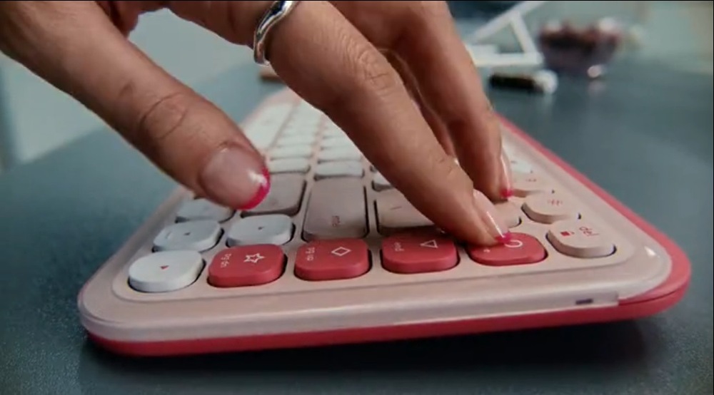Klávesnica s myšou Logitech POP ICON, US layout sivá