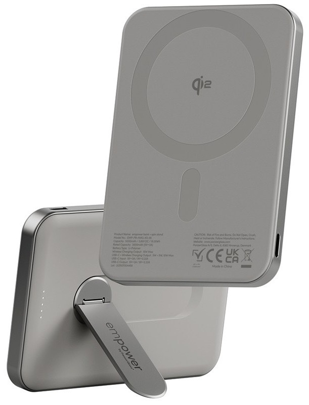 Powerbanka PanzerGlass s kapacitou 5 000 mAh, šedá farba, podpora rýchleho nabíjania