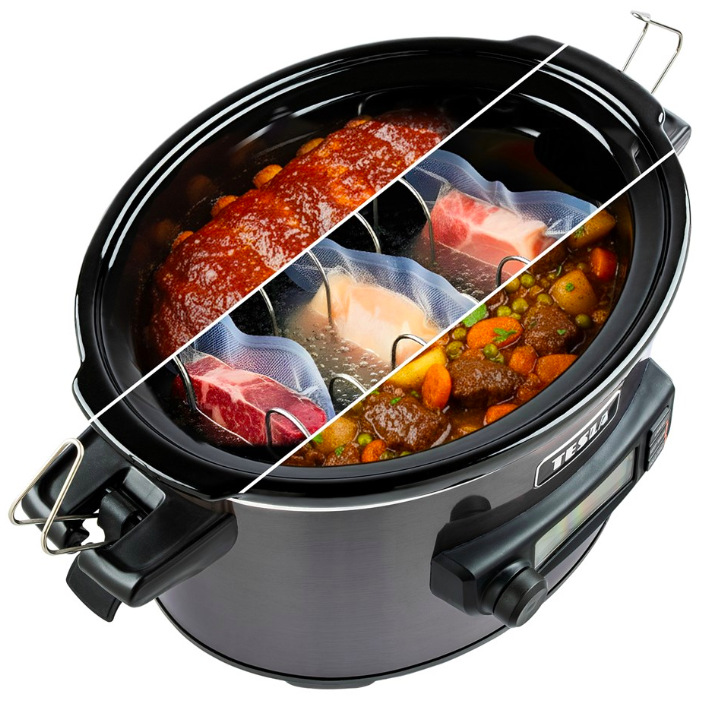 Možnosti prípravy jedál v pomalom hrnci Tesla SlowCook S900 Plus od mäsa po zeleninu