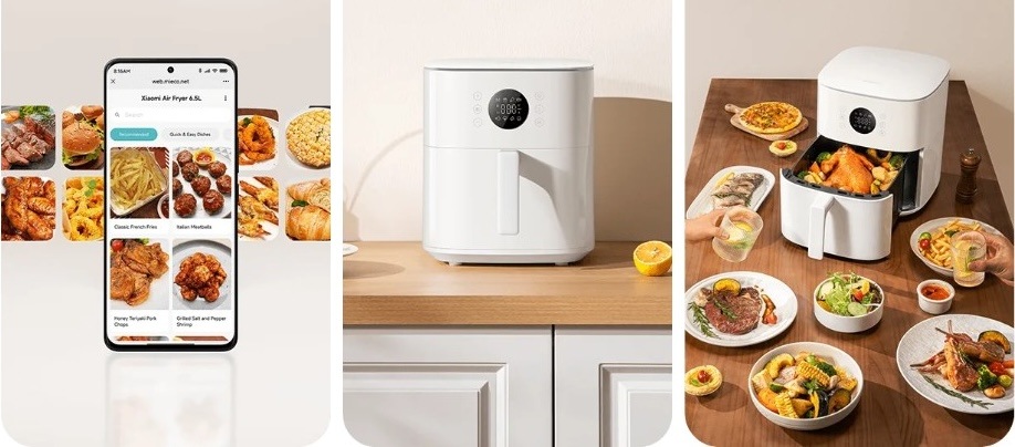 Fritéza teplovzdušná Xiaomi Air Fryer 6,5 l Black MAF-W6501 čierna Lifestylová fotografia teplovzdušnej fritézy