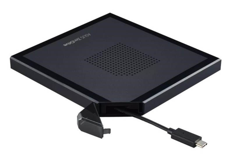 Externá DVD napaľovačka Asus ZenDrive V1M Ultraslim v čiernej farbe.
