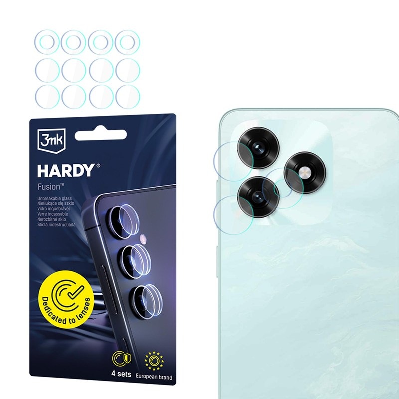 Ochranné sklo šošovky fotoaparátu 3mk Honor X5C Plus 4G - Hardy Fusion Lens Protection - priehľadné