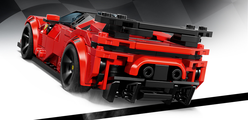 Stavebnica LEGO® Speed Champions 77254 Sportovní auto Ferrari SF90 XX Stradale Aplikácia LEGO Builder uľahčuje stavanie a výsledný model meria 17 cm na dĺžku, 13 cm na šírku a cez 4 cm na výšku.