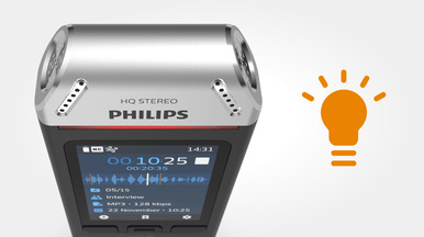 Diktafón Philips DVT2110 čierny/strieborný