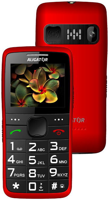 Mobilný telefón Aligator A675 Senior čierny