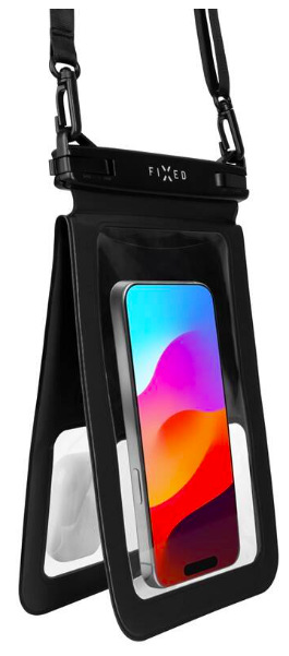 Puzdro na mobil športové FIXED Float Twin, kvalitný uzamykací systém, IPX8 - čierne