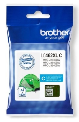 Cartridge Brother LC-462XLC, 1500 stran azúrová farba