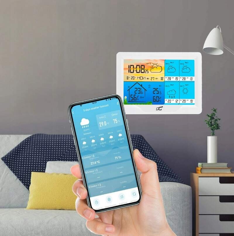 Meteorologická stanica Ltc Audio LXSTP08BS Wi-Fi Tuya biela Meteorologická stanica Ltc Audio LXSTP08BS Wi-Fi Tuya biela