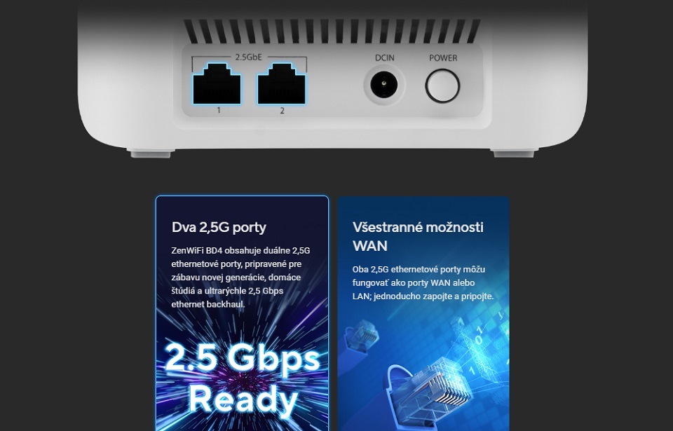 Kompletný Wi-Fi systém Asus ZenWi-Fi BD4 (1-pack) biely