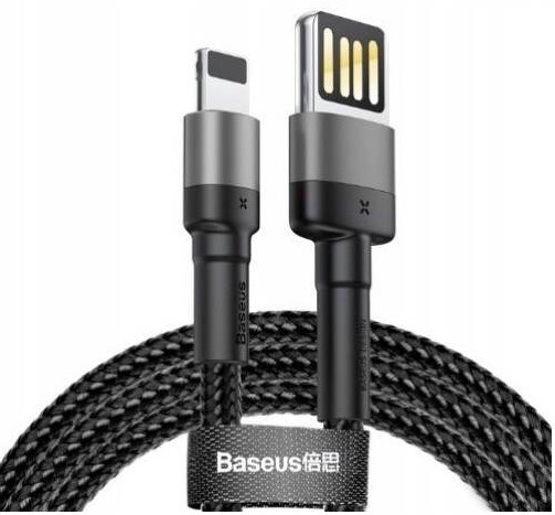 Kábel Baseus Cafule USB/Lightning, 1m čierny/sivý