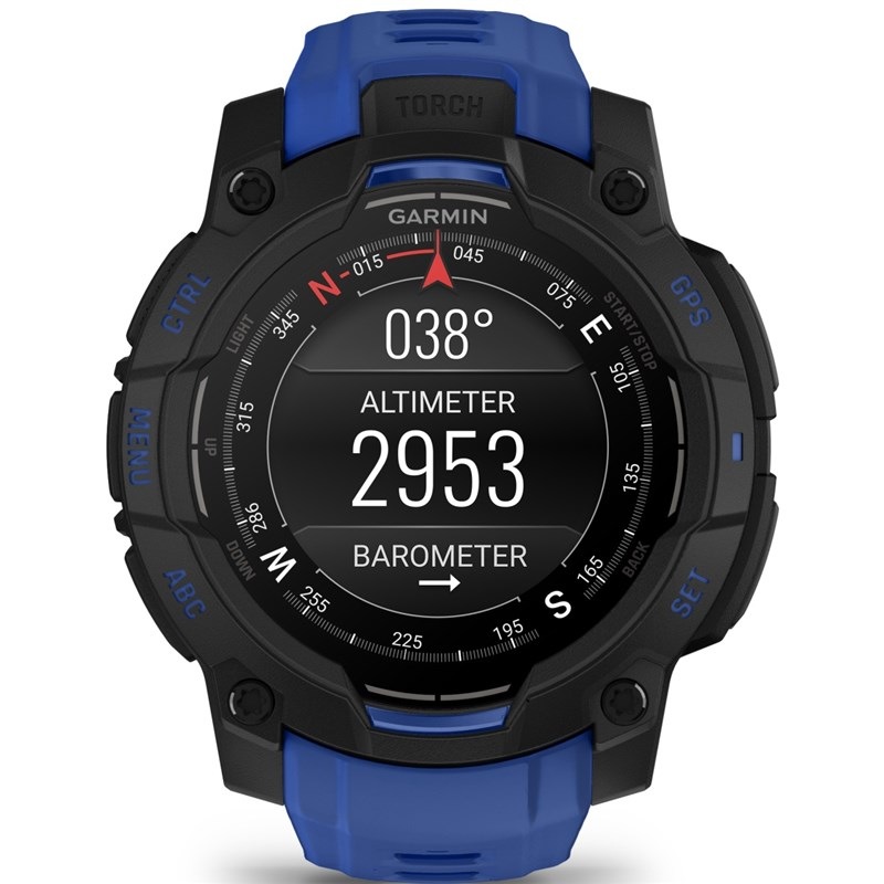 Inteligentné hodinky Garmin Instinct 3 - 45 mm AMOLED čierne/modré