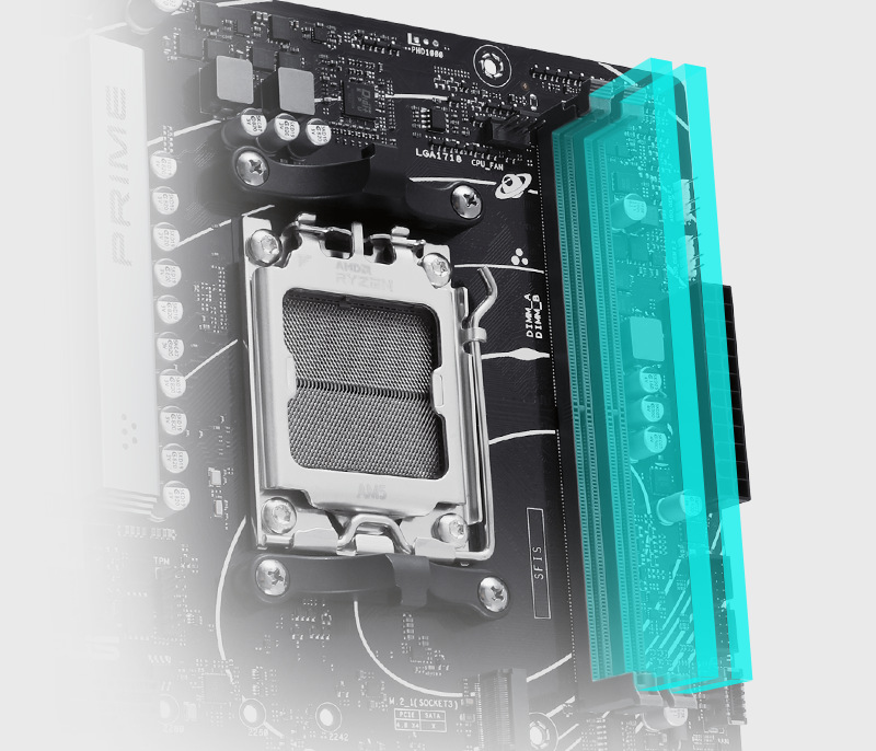 Asus PRIME B650M-K sa opiera o rýchle pamäte DDR5
