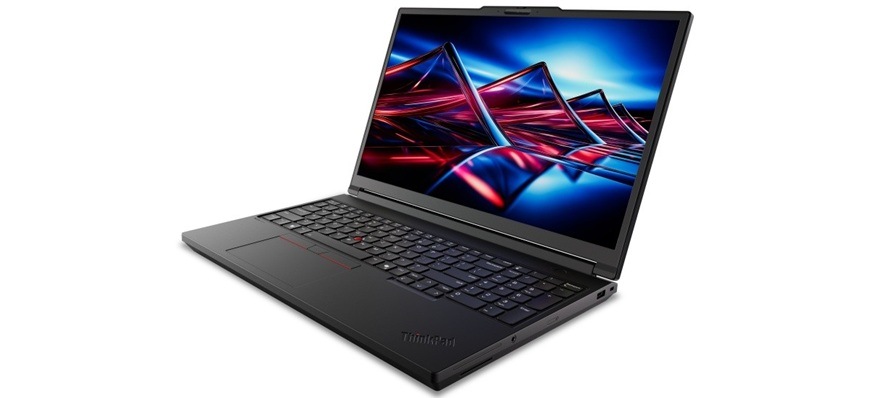Notebook Lenovo ThinkPad P16v Gen 3 čierny Detail obrázku notebooku.