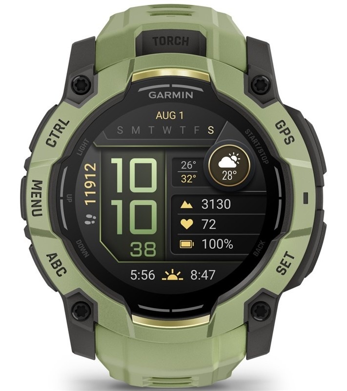 Chytré hodinky Garmin Instinct 3 - 50 mm AMOLED, zelená farba.