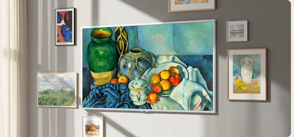 Televízor LG 65LX7B6LA Televízia funguje ako dizajnový prvok interiéru av galerijnom režime zobrazuje umenie, fotografie aj vizuálne motívy ako skutočný obraz v ráme