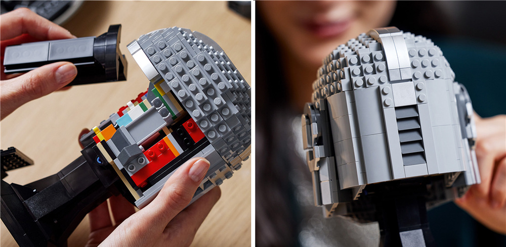 Stavebnica LEGO® Star Wars™ 75328 Helma Mandaloriana Stojanček s ceduľkou premení hotovú helmu na kompaktný výstavný model vhodný na policu či do vitríny.