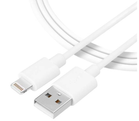 Kábel Tactical Smooth Thread USB-A/Lightning, 0,3 m biely