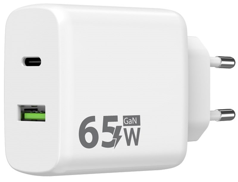 Nabíjačka do siete WG GaN, 2xUSB, USB-C PD 65W + USB-A QC3.0 18W + USB-C kábel 1m Nabíjačka do siete WG GaN, 2xUSB, USB-C PD 65W + USB-A QC3.0 18W + USB-C kábel 1m