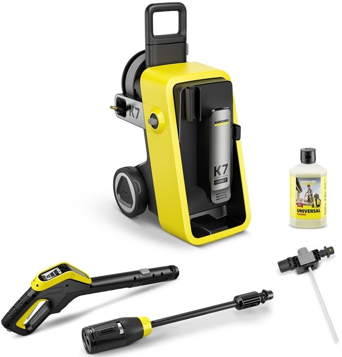 Vysokotlakový čistič Kärcher K 7 Comfort Premium Connect s navijakom hadice, Multi Jet tryskou a čističom Universal Cleaner