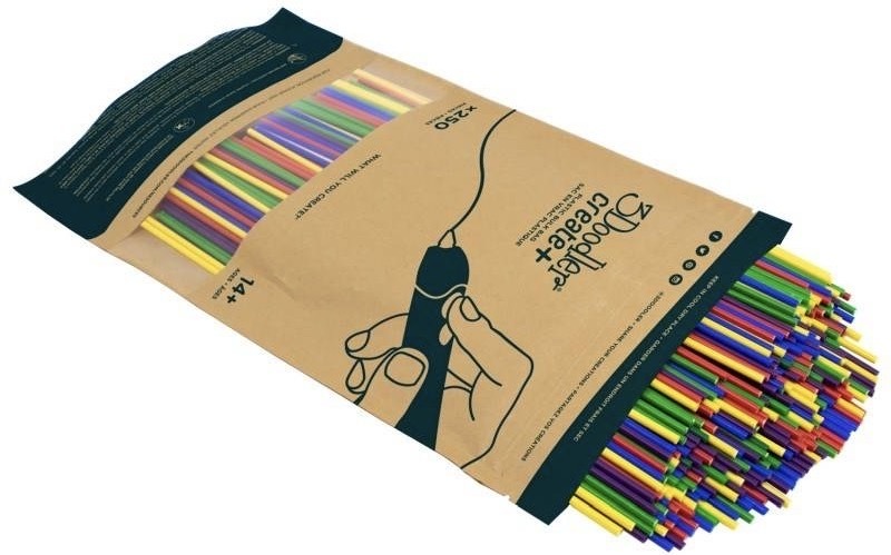 Náplň 3Doodler PLA pre 3D pero Create+ 250ks červená/modrá/žltá/zelená/fialová