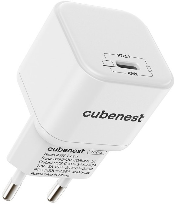 Nabíjačka do siete Cubenest PD Nano Adapter N1D45 s celkovým výkonom 45 W