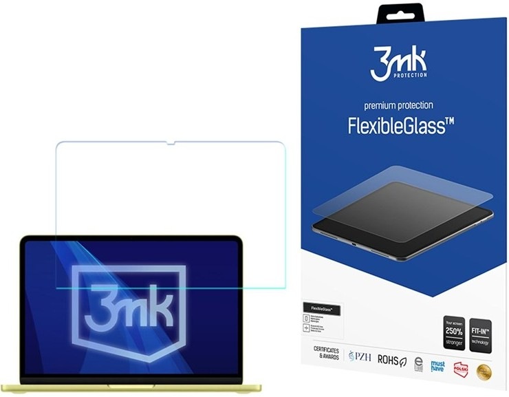 Hybridné ochranné sklo 3mk FlexibleGlass na Apple MacBook Neo (A18 Pro) v priehľadnom dizajne
