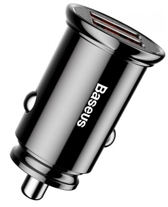 Adaptér do auta Baseus 2x USB, 30 W, QC 3.0 čierny