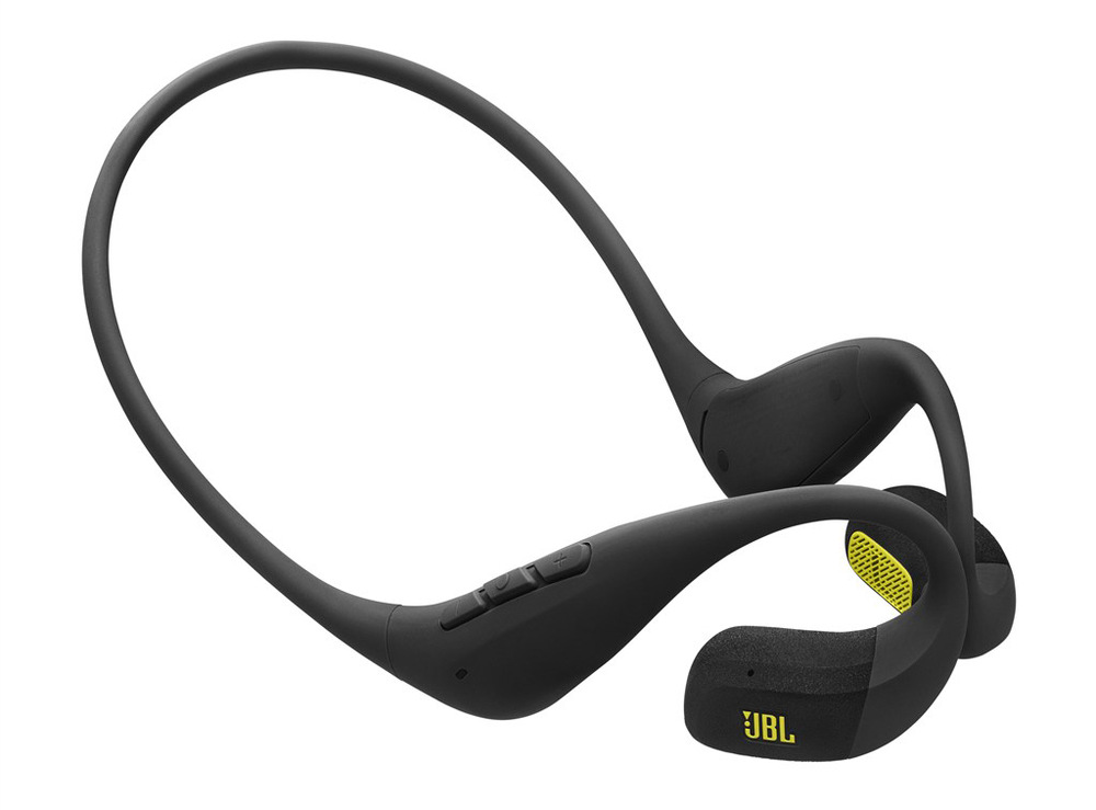 Slúchadlá JBL Endurance Pace v čierno-zelenej farbe.